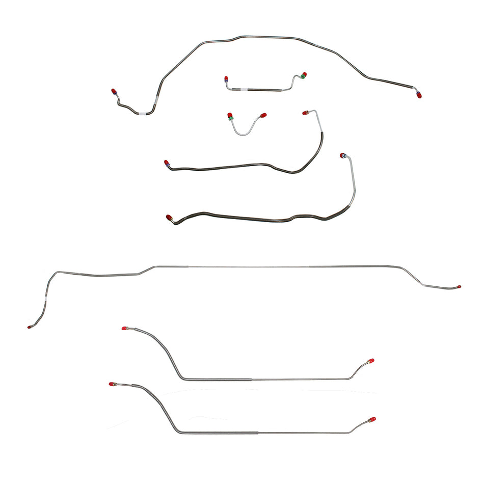 CBK0298SS- 69 Chevy Malibu/ Chevelle Convertible with Manual Disc Brakes, Complete Brake Line Kit; Stainless - SSTubes