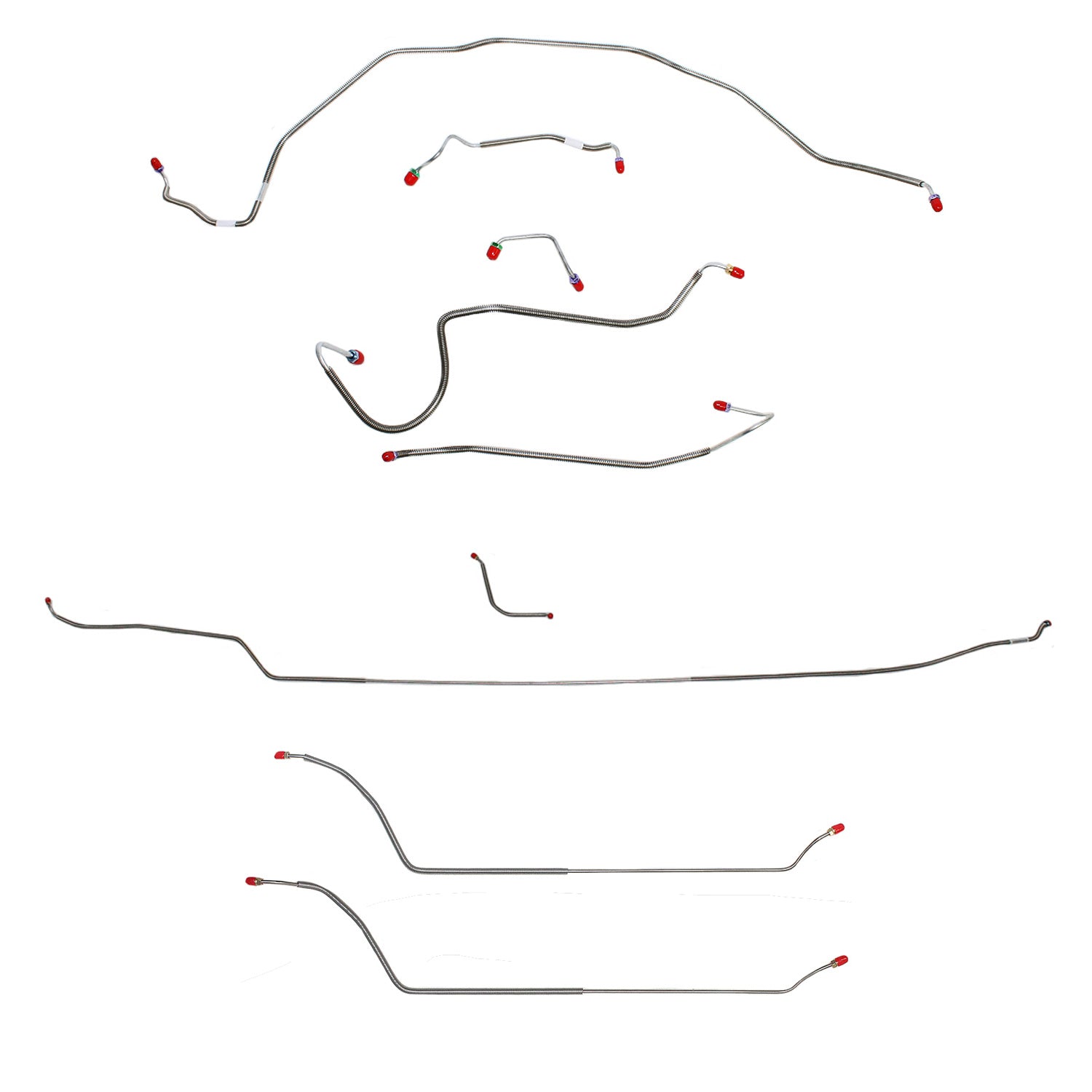 CBK0303SS- 70 Chevy Malibu/ Chevelle Convertible with Manual Disc Brakes, Complete Brake Line Kit; Stainless - SSTubes