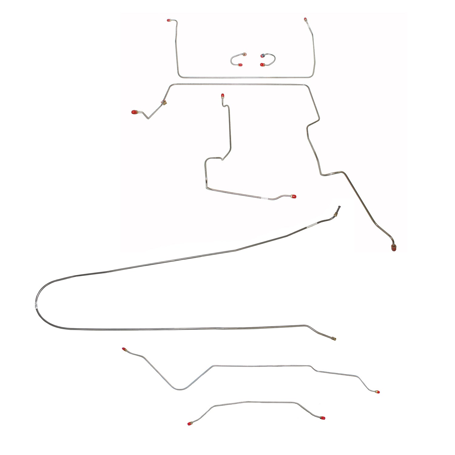 CBK0319SS- 1967-70 Chevy C10 / GM C1500 Truck, 2WD, Standard Brakes, M/C Lines Run outboard of Frame, Short Bed w/ Coil Springs, 6-lug Axle w/ Coil Springs; Stainless - SSTubes