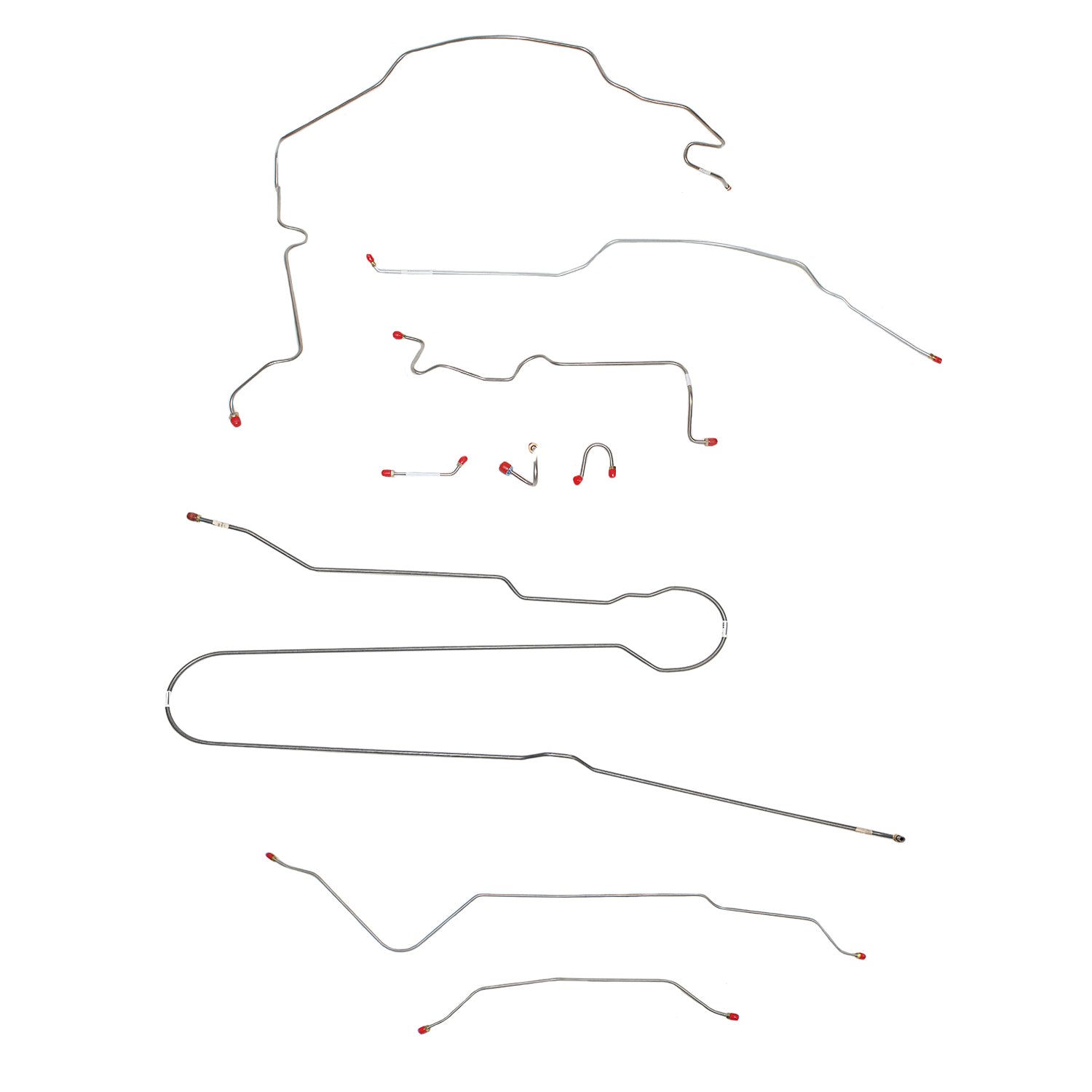 CBK0325SS- 1967-70 Chevy C10 / GM C1500 Truck, 2WD, Standard Brakes, King Pins, Bed w/ Coil Springs, 6-lug Axle w/ Coil Springs; Stainless - SSTubes