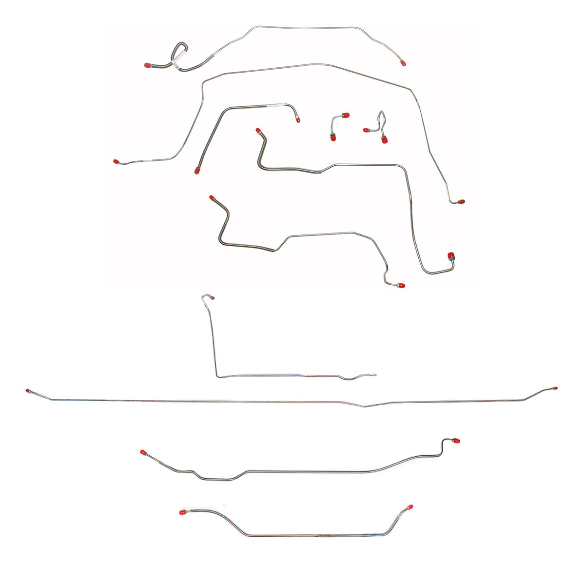 CBK0356SS- 1971-72 Chevy C10 / GM C1500, 2WD, Standard Brakes, Long Bed w/ Coil Springs, 5-lug Axle w/ Coil Springs; Stainless - SSTubes