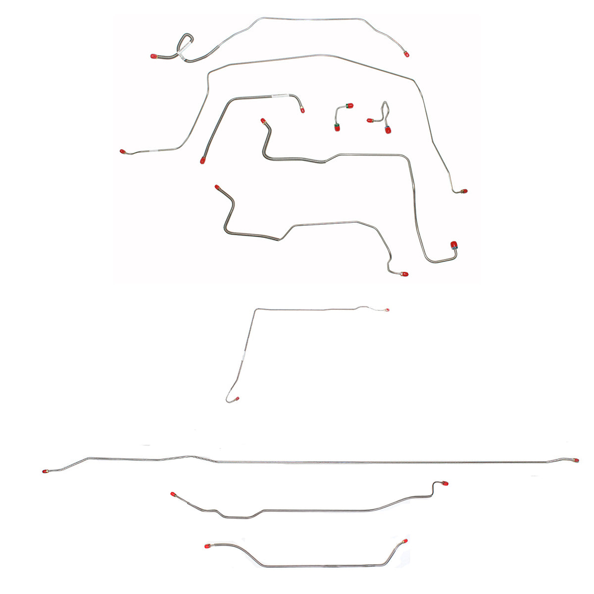 CBK0357SS- 1971-72 Chevy C10 / GM C1500, 2WD, Standard Brakes, Short Bed w/ Coil Springs, 5-lug Axle w/ Coil Springs; Stainless - SSTubes
