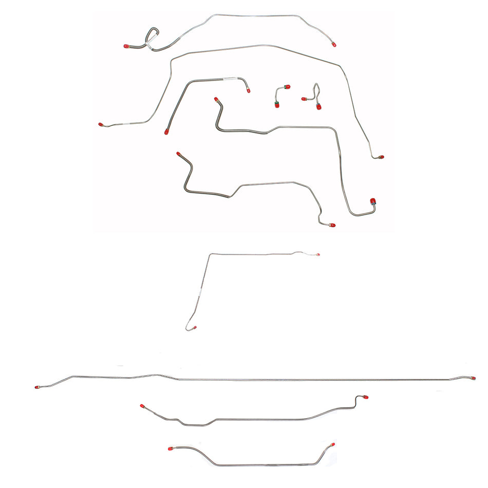 CBK0357SS- 1971-72 Chevy C10 / GM C1500, 2WD, Standard Brakes, Short Bed w/ Coil Springs, 5-lug Axle w/ Coil Springs; Stainless - SSTubes