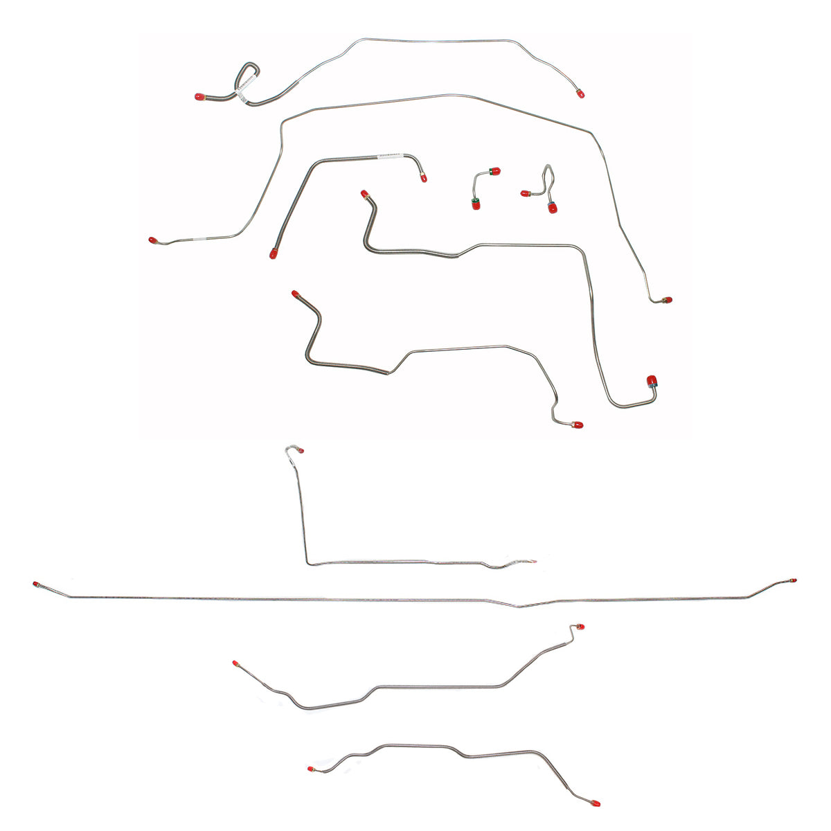 CBK0358SS- 1971-72 Chevy C10 / GM C1500, 2WD, Standard Brakes, Long Bed w/ Coil Springs, 5-lug Axle w/ Leaf Springs; Stainless - SSTubes