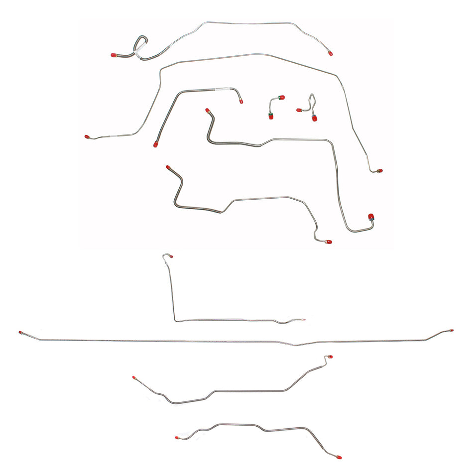 CBK0358SS- 1971-72 Chevy C10 / GM C1500, 2WD, Standard Brakes, Long Bed w/ Coil Springs, 5-lug Axle w/ Leaf Springs; Stainless - SSTubes