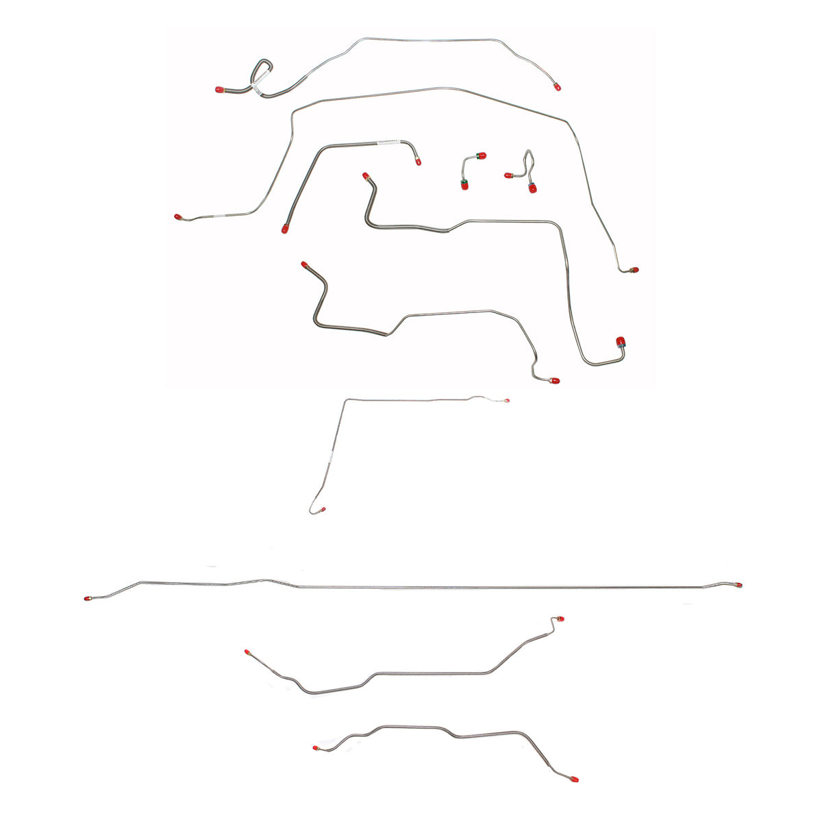 CBK0359SS- 1971-72 Chevy C10 / GM C1500, 2WD, Standard Brakes, Short Bed w/ Coil Springs, 5-lug Axle w/ Leaf Springs; Stainless - SSTubes