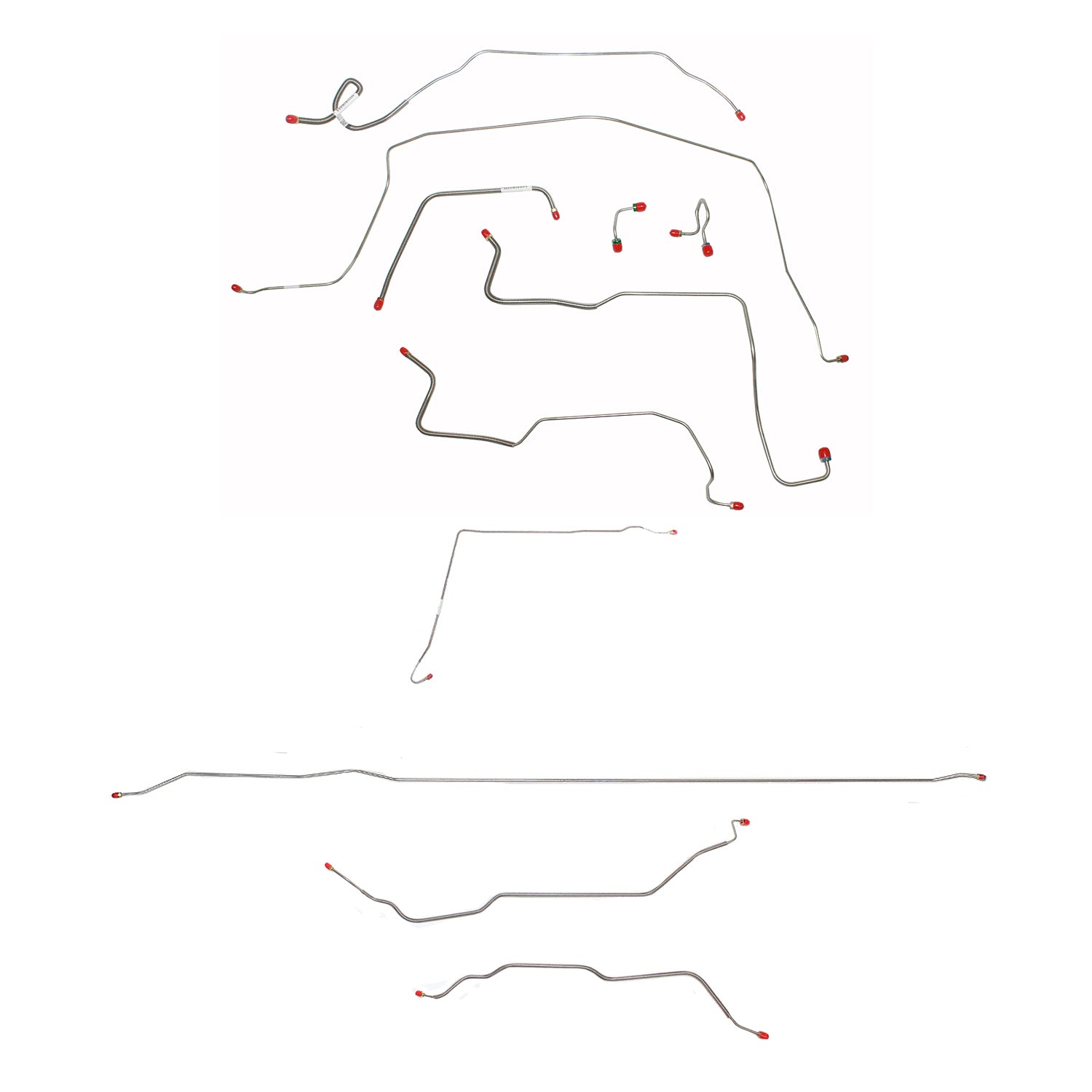 CBK0359SS- 1971-72 Chevy C10 / GM C1500, 2WD, Standard Brakes, Short Bed w/ Coil Springs, 5-lug Axle w/ Leaf Springs; Stainless - SSTubes