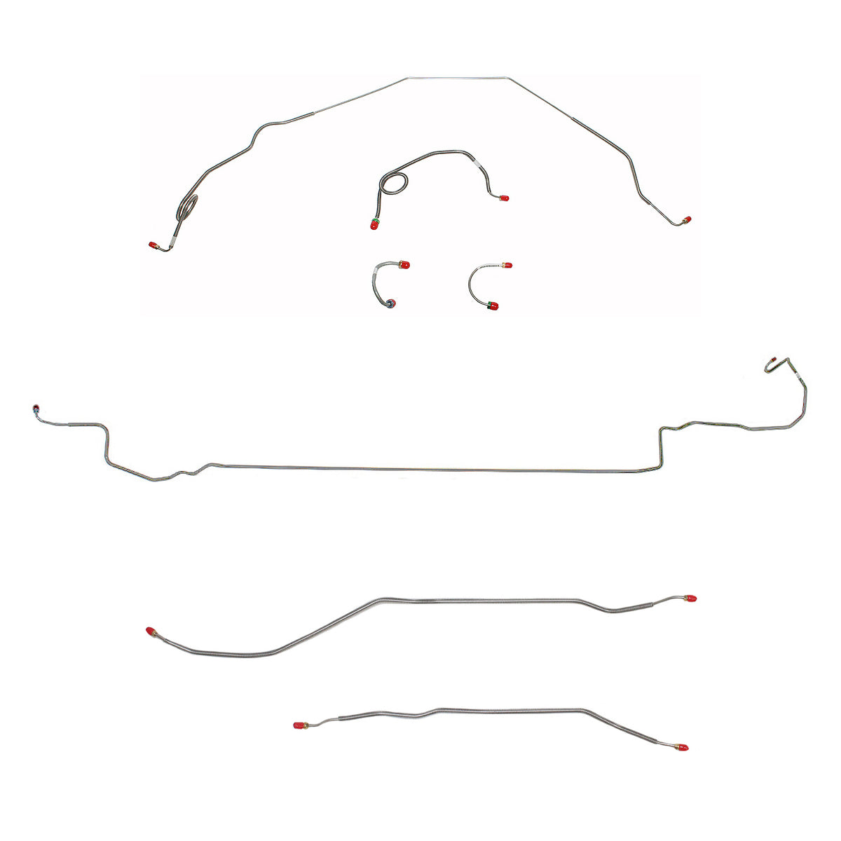 CBK0410SS - 1971-73 Chevy Nova w/ Standard Drum Brakes; Complete Brake Line Kit; Stainless - SSTubes