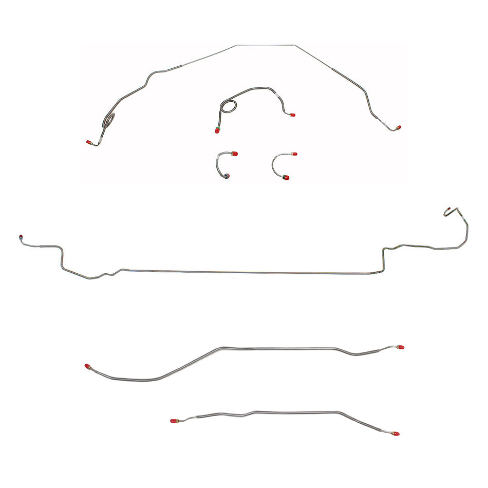 CBK0410SS - 1971-73 Chevy Nova w/ Standard Drum Brakes; Complete Brake Line Kit; Stainless - SSTubes