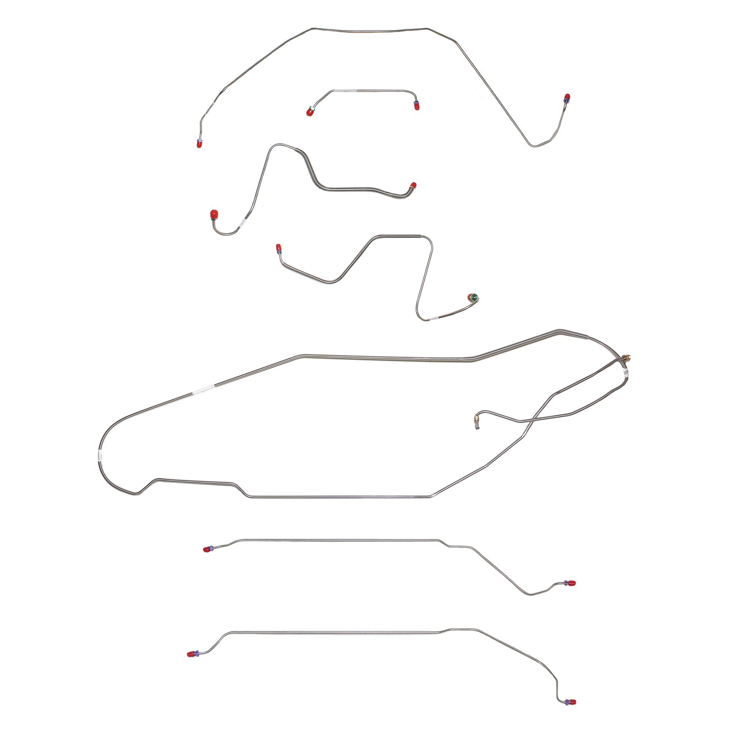 CBK0425SS - 1967 Buick Skylark / GS, w/ Manual Drum, Hardtop; Complete Brake Line Kit; Stainless - SSTubes