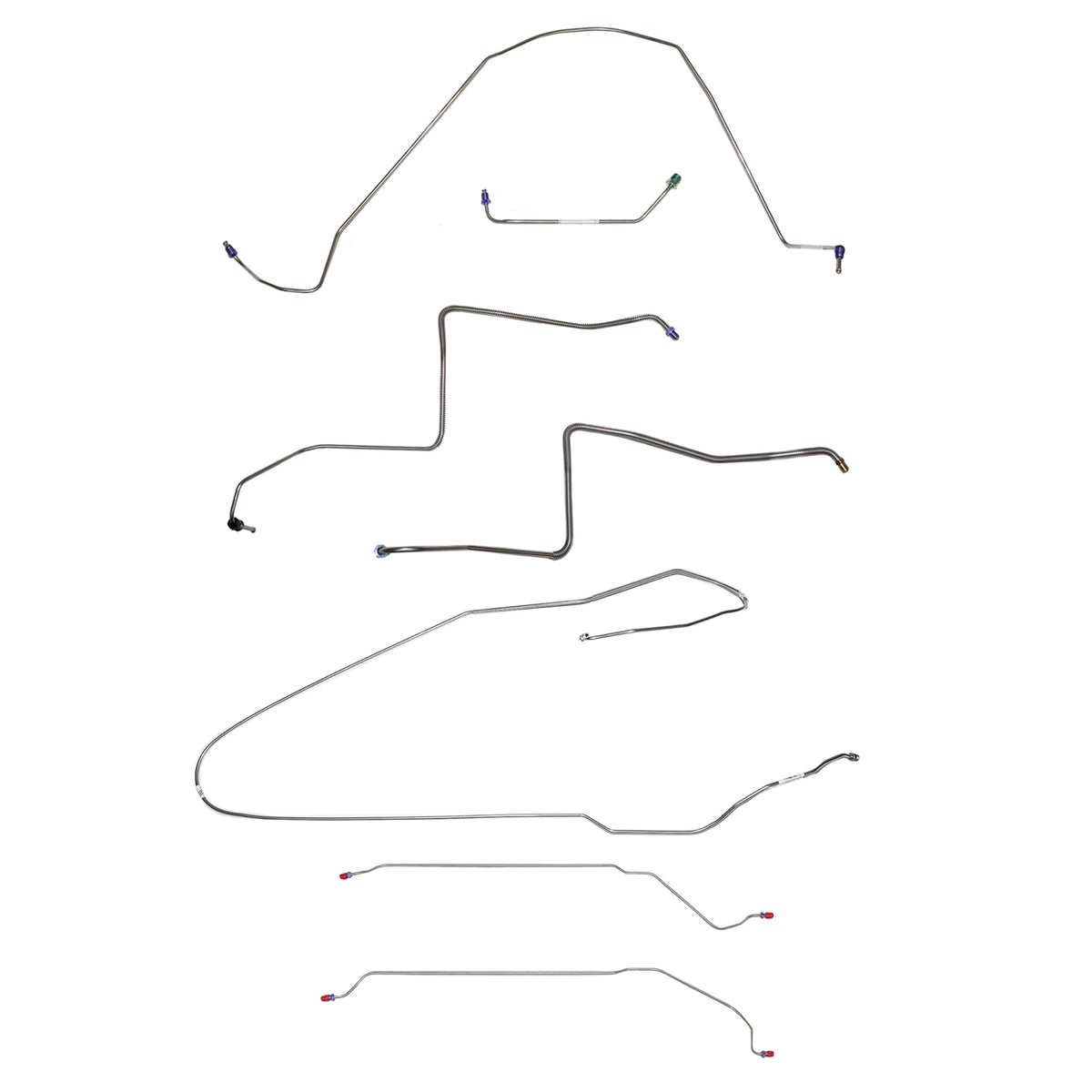 CBK0428SS - 1967 Buick Skylark / GS, w/ Power Drum, Convertible; Complete Brake Line Kit; Stainless - SSTubes