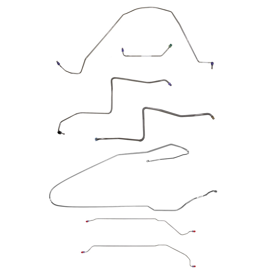 CBK0428SS - 1967 Buick Skylark / GS, w/ Power Drum, Convertible; Complete Brake Line Kit; Stainless - SSTubes