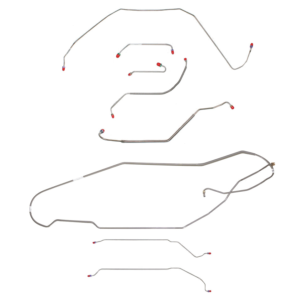 CBK0429SS - 1967 Buick Skylark / GS, w/ Power Disc, 3/8'' Port, Hardtop; Complete Brake Line Kit; Stainless - SSTubes