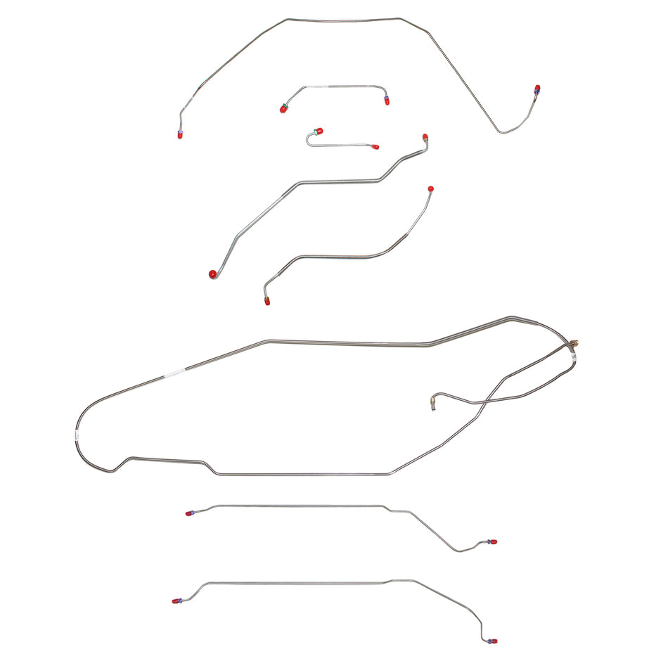 CBK0431SS - 1967 Buick Skylark / GS, w/ Power Disc, 7/16'' Port, Hardtop; Complete Brake Line Kit; Stainless - SSTubes