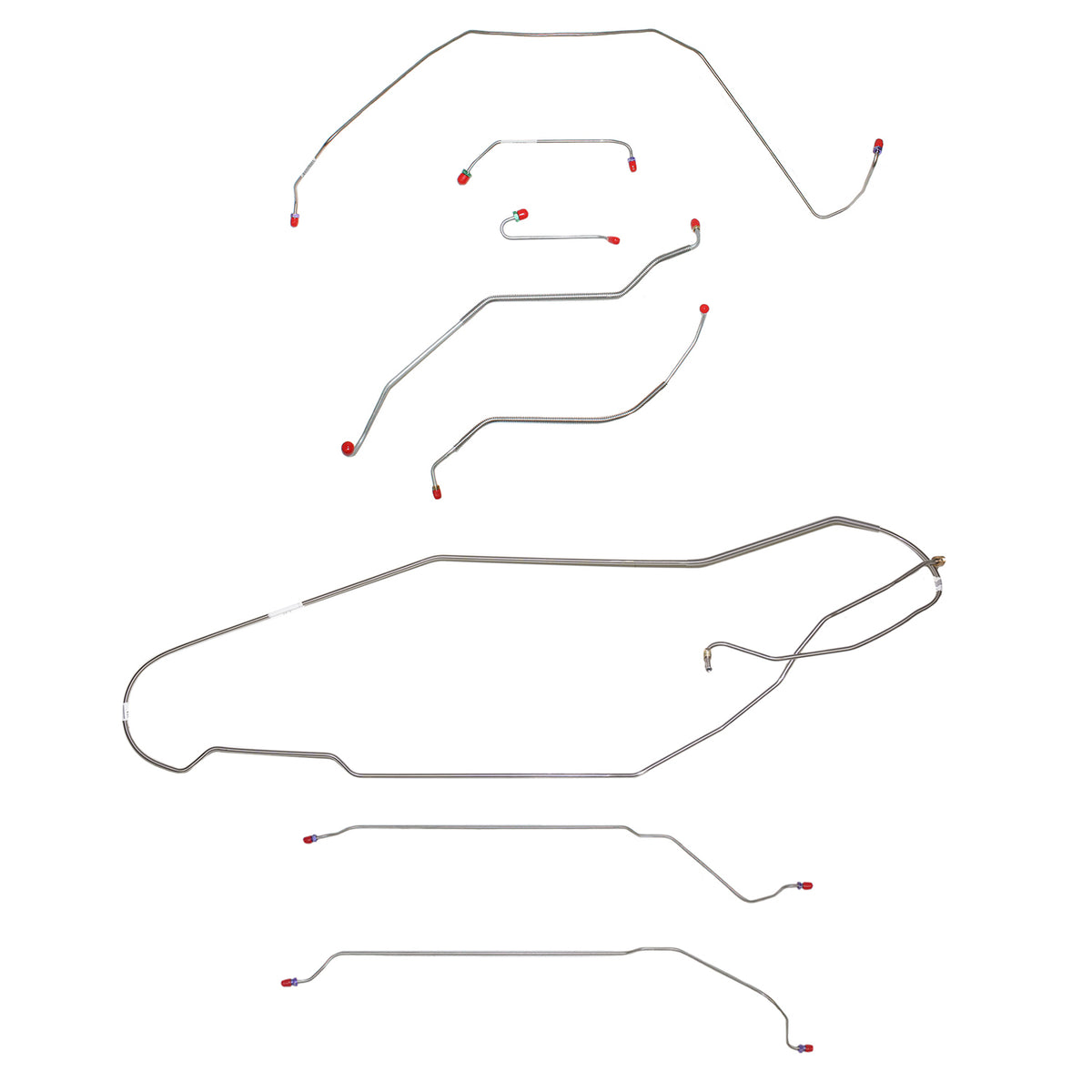 CBK0432SS - 1967 Buick Skylark / GS, w/ Power Disc, 7/16'' Port, Convertible; Complete Brake Line Kit; Stainless - SSTubes