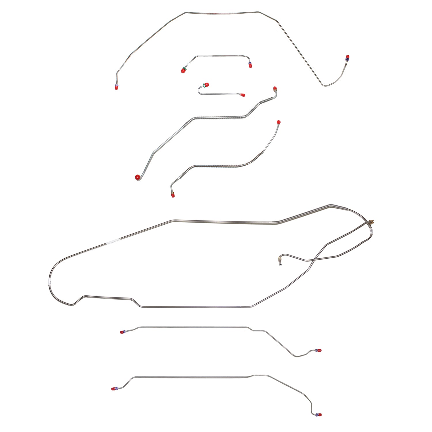 CBK0432SS - 1967 Buick Skylark / GS, w/ Power Disc, 7/16'' Port, Convertible; Complete Brake Line Kit; Stainless - SSTubes