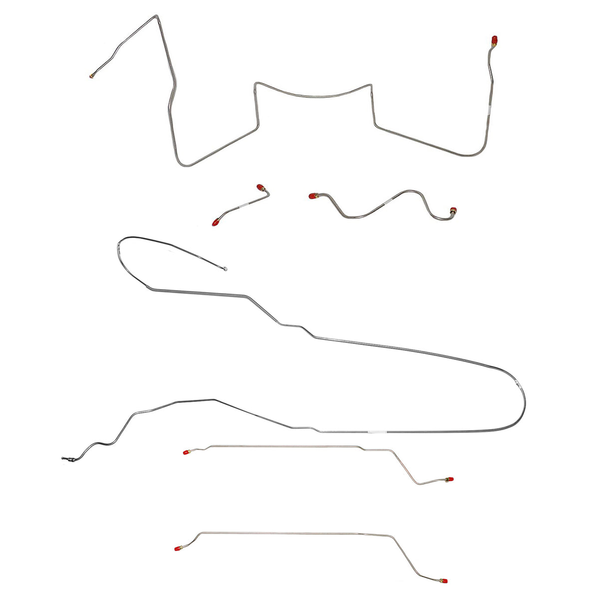 CBK0437SS - 1964-65 Pontiac LeMans / GTO, w/ Manual Drum, Convertible; Complete Brake Line Kit; Stainless - SSTubes