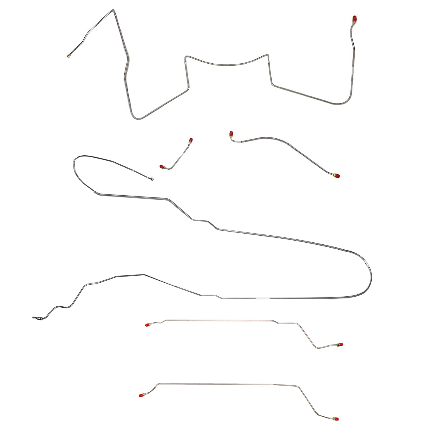 CBK0438SS - 1964-65 Pontiac LeMans / GTO, w/ Power Drum, Convertible; Complete Brake Line Kit; Stainless - SSTubes