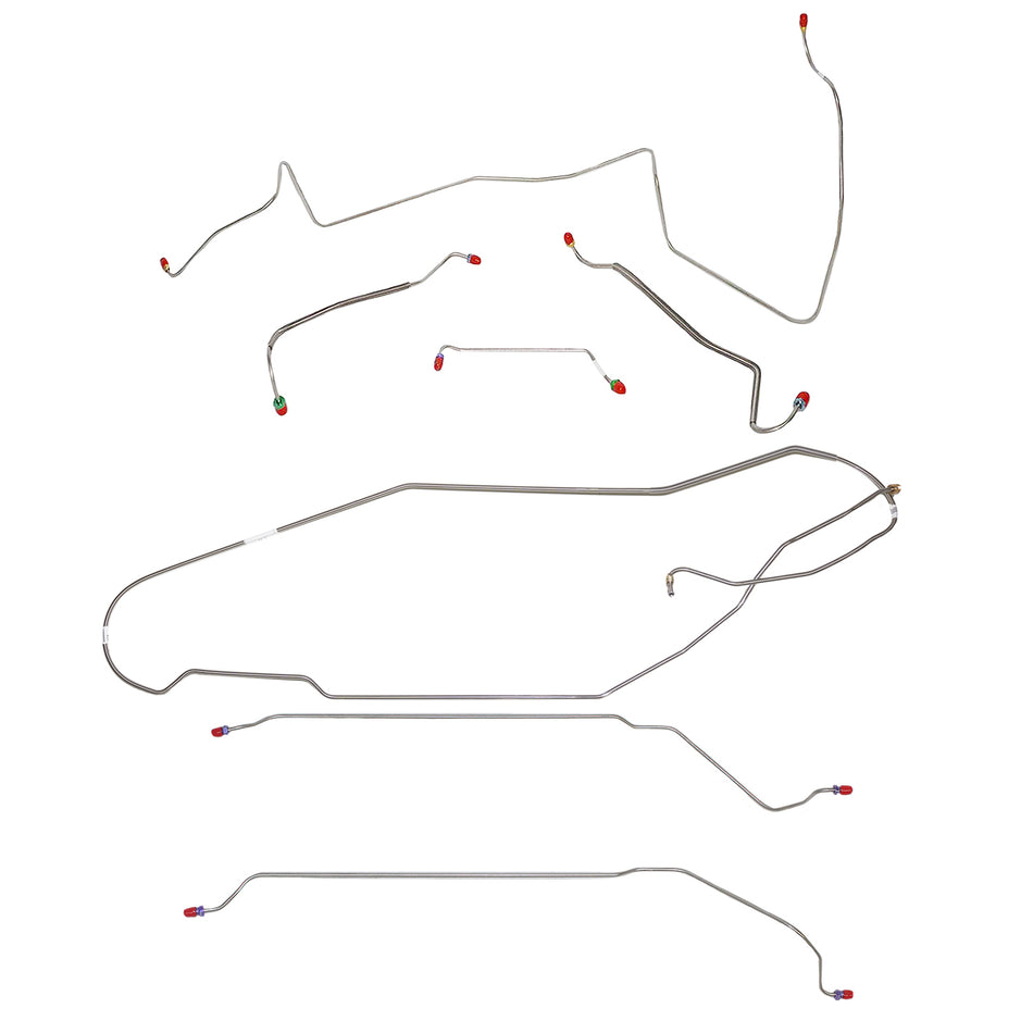 CBK0441SS - 1967 Pontiac LeMans / GTO, w/ Manual Drum, no Ram Air or HO Engine, Hardtop; Complete Brake Line Kit; Stainless - SSTubes