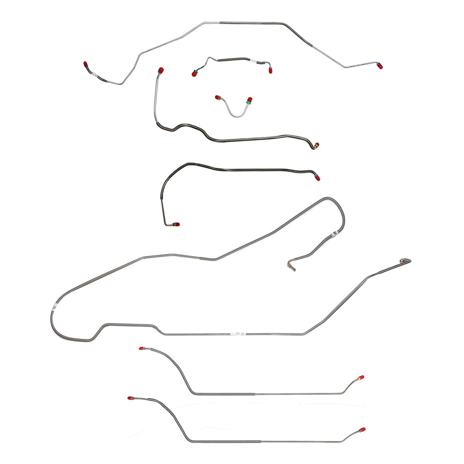 CBK0290SS- 68 Chevy Malibu/ Chevelle Hardtop Super Sport with Power Disc Brakes, Complete Brake Line Kit; Stainless - SSTubes