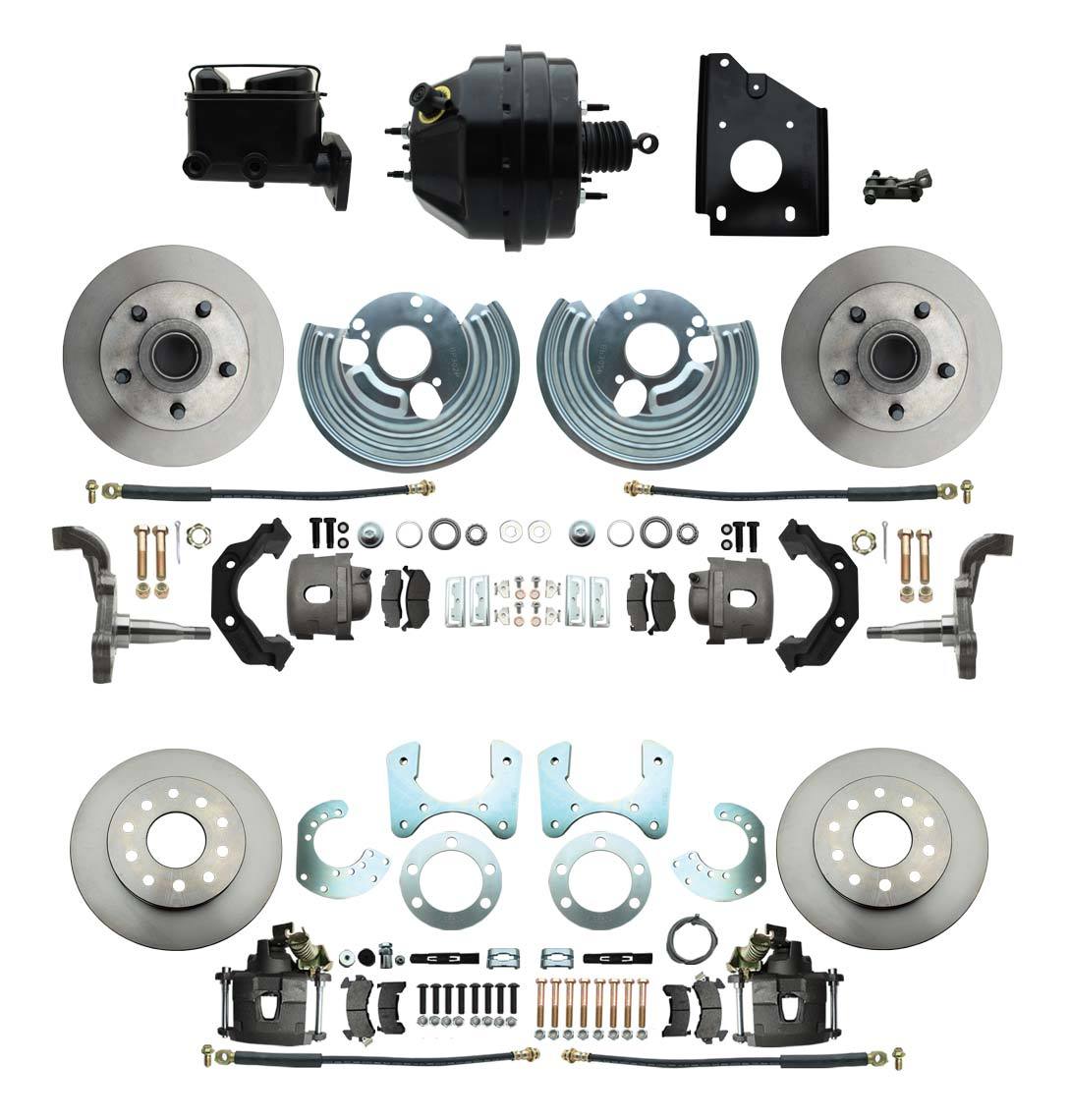 DBK6272834-BCK8536-1 - 1966-1970 B Body Front & Rear Disc Brake Conversion Rotor Kit & O.E.M. Booster Conversion w/ Casting Number - SSTubes