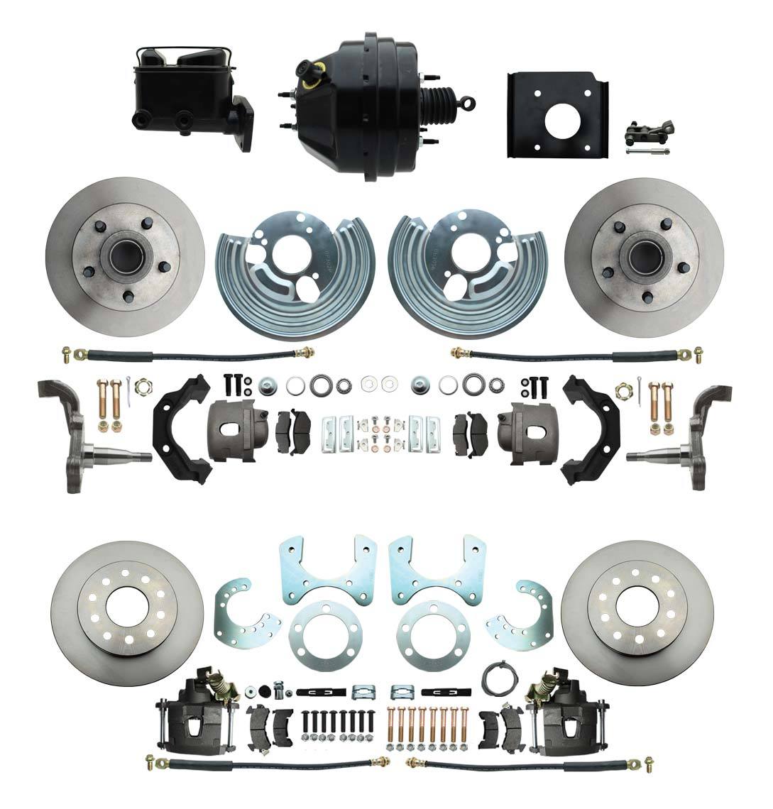 DBK6272834-BCK8536-2 - 1966-70 B Body 71-74 E Body O.E.M. Style Front & Rear Disc Brake Kit & Booster Conversion w/ Casting Numbers - SSTubes