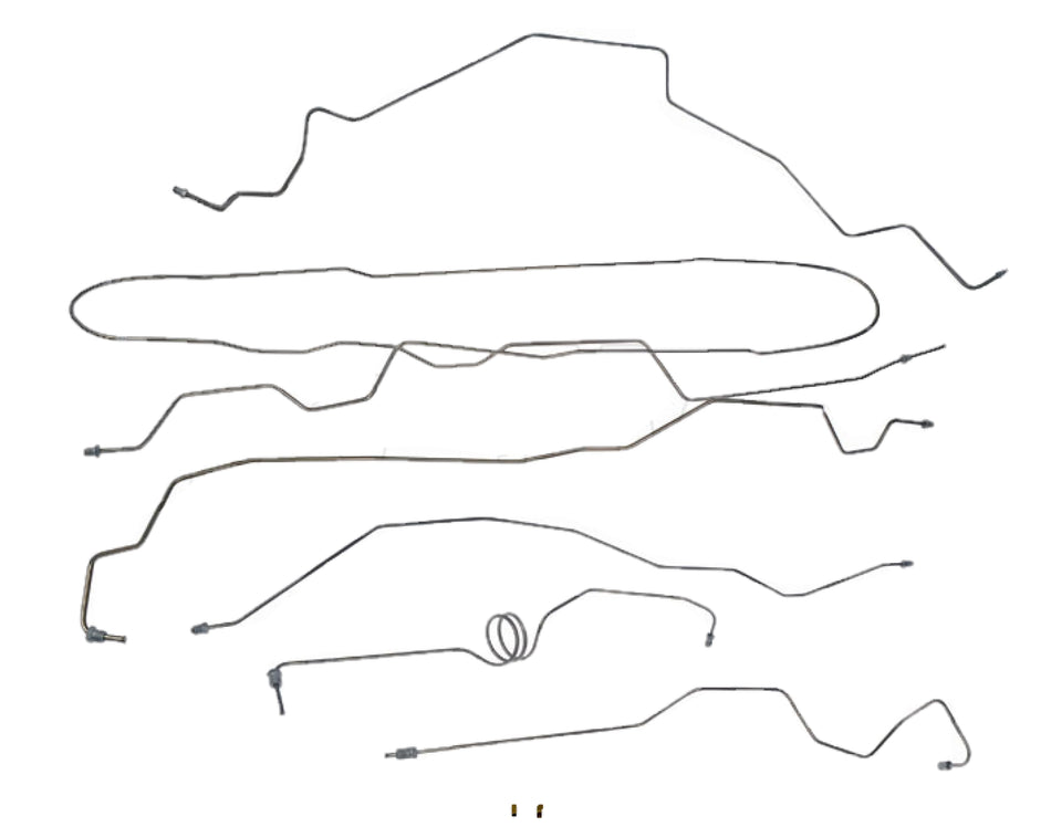 FL919228- 99-01 Ford F-250 / F-350 Super Duty 4wd, RWABS, Extended Cab Long Bed, Complete Brake Line Kit; Stainless - SSTubes