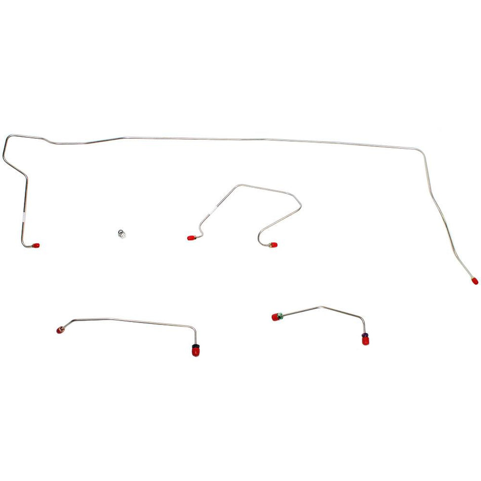 EKT7012SS- 70-74 Mopar E-Body, Disc Brake Conversion Line Set; From Power Drum to Power Disc; Works w/ QPV001 Combination Valve; Stainless - SSTubes