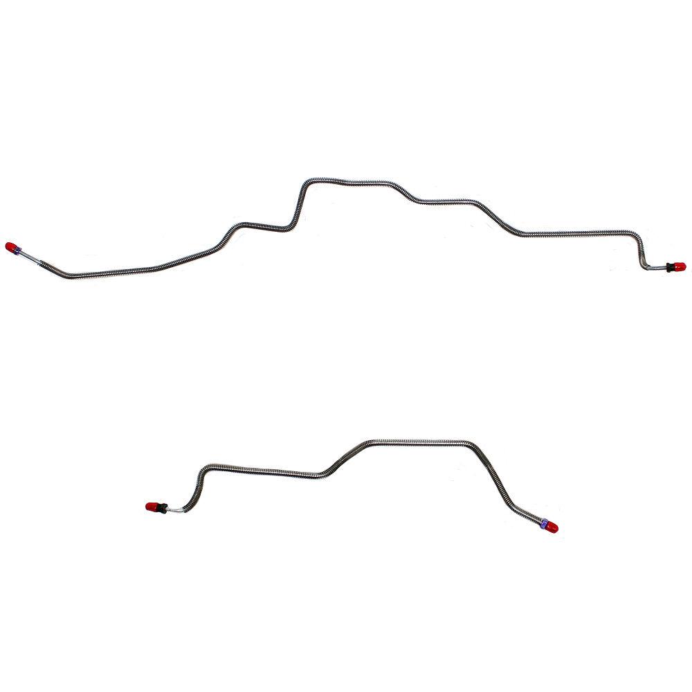 FRA9801SS- 98-02 Camaro 98-02 Firebird/Trans AM No Traction Control Rear Axle Brake Line; Stainless - SSTubes