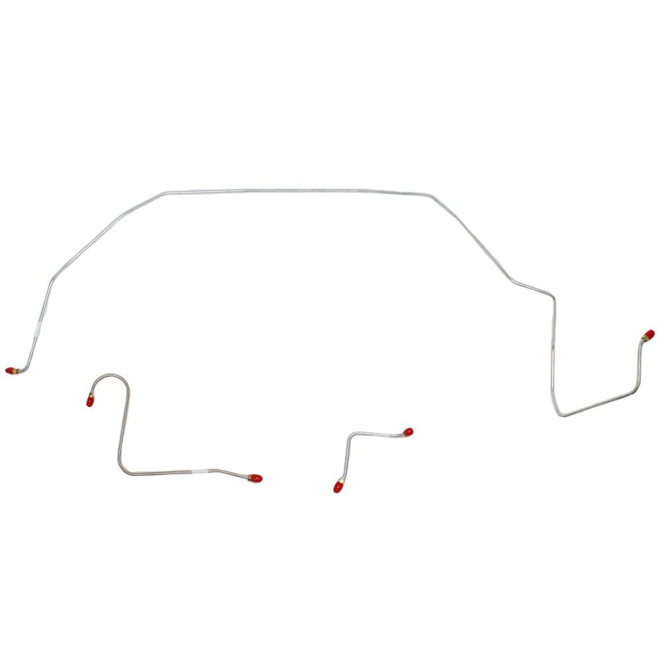 GKT6502SS- 65 Ford Galaxie w/ Power Brakes, Front 3pc Brake Line Set; Stainless - SSTubes