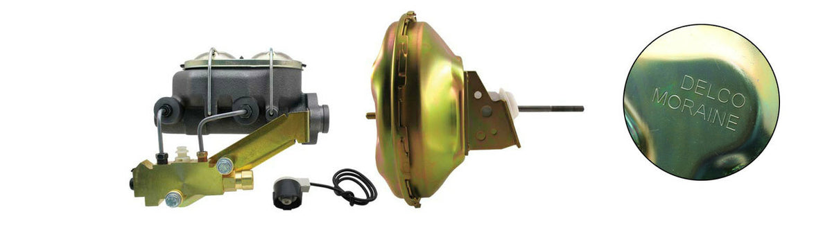 GM-224 - GM A, F, X 11" Single Delco Moraine O.E.M. Stamped Power Brake Booster Conversion Kit (Disc/ Drum) - SSTubes