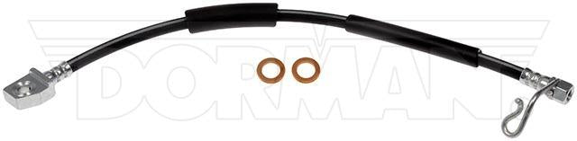 FLH620697- 99-00 F-250 / F-350 Super Duty 4WD, 2WD RWABS & AWABS with Staggered Calipers Left Rear Brake Hose; Rubber - SSTubes