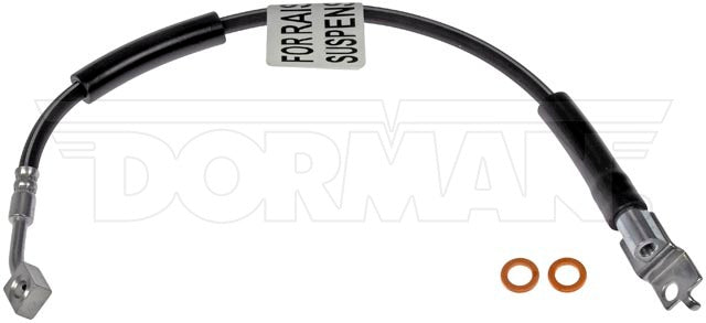 FLH622066- Cherokee, Wrangler & Grand Cherokee with 4" Lift Left Front Brake Hose; Rubber - SSTubes