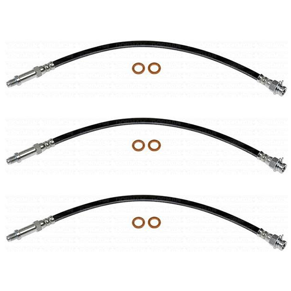 HSK0066OM- 53-62 Corvette Complete Brake Hose Kit; Rubber - SSTubes