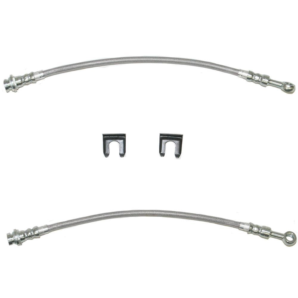 HSP0021SS- 00-06 GMC 1500 SUV 4wd/2wd Front Brake Hose Kit; Stainless - SSTubes