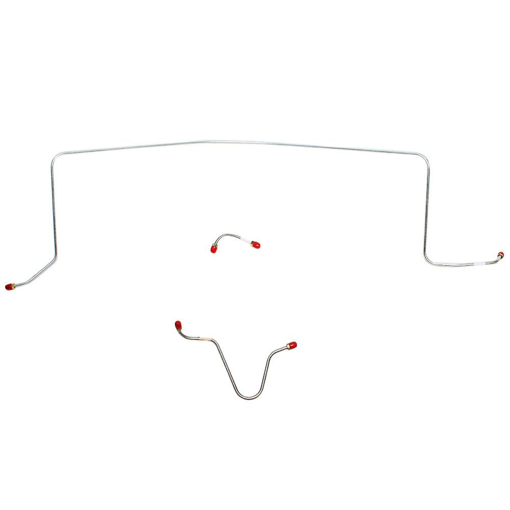 PKT6102SS- 61 Pontiac Catalina, Bonneville, w/ Power Brakes, 3pc Front Brake Line Set; Stainless - SSTubes