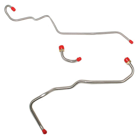 PPC6703SS- 67 Pontiac Firebird, Lemans, GTO, w/ 326CID High Output V8, 4BBL Quadrajet, Inline Filter; Pump to Carburetor Fuel Line; Stainless - SSTubes