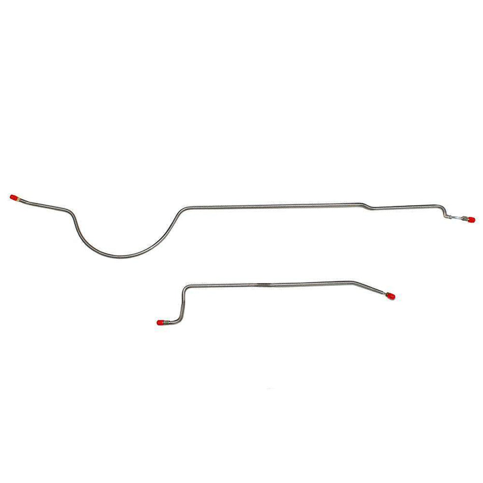 RRA7401OM- 74 Mopar B-Body, 8 3/4 Rear Axle, 2pc Brake Line Set; Steel - SSTubes