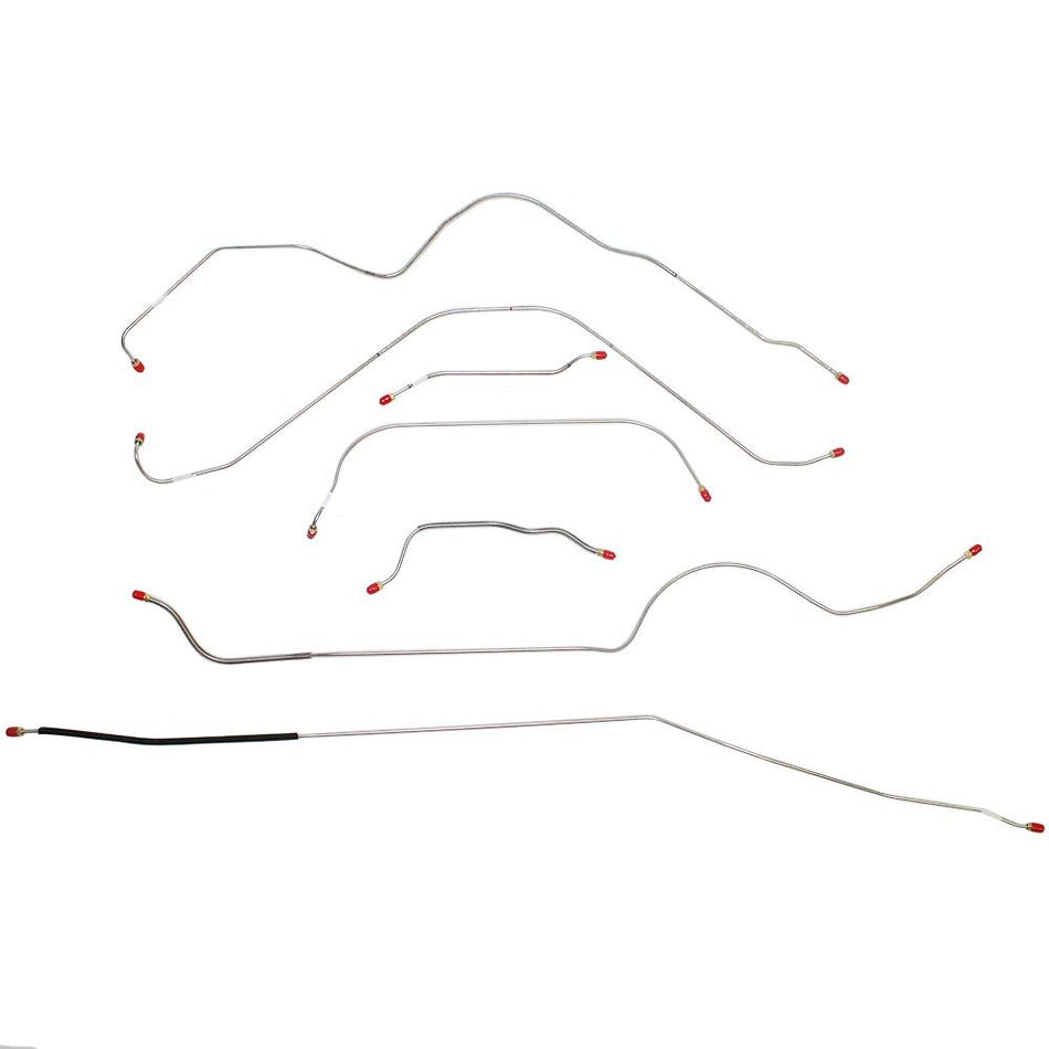 SCK5602SS- 56 Ford Thunderbird Power Brake Line Kit, 7pc; Stainless - SSTubes