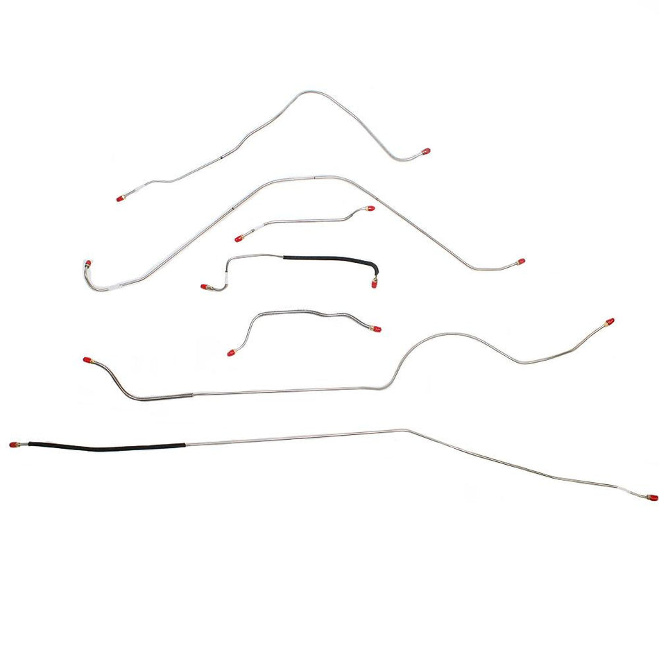 SCK5701SS- 57 Ford Thunderbird Manual Brake Line Kit, 7pc; Stainless - SSTubes