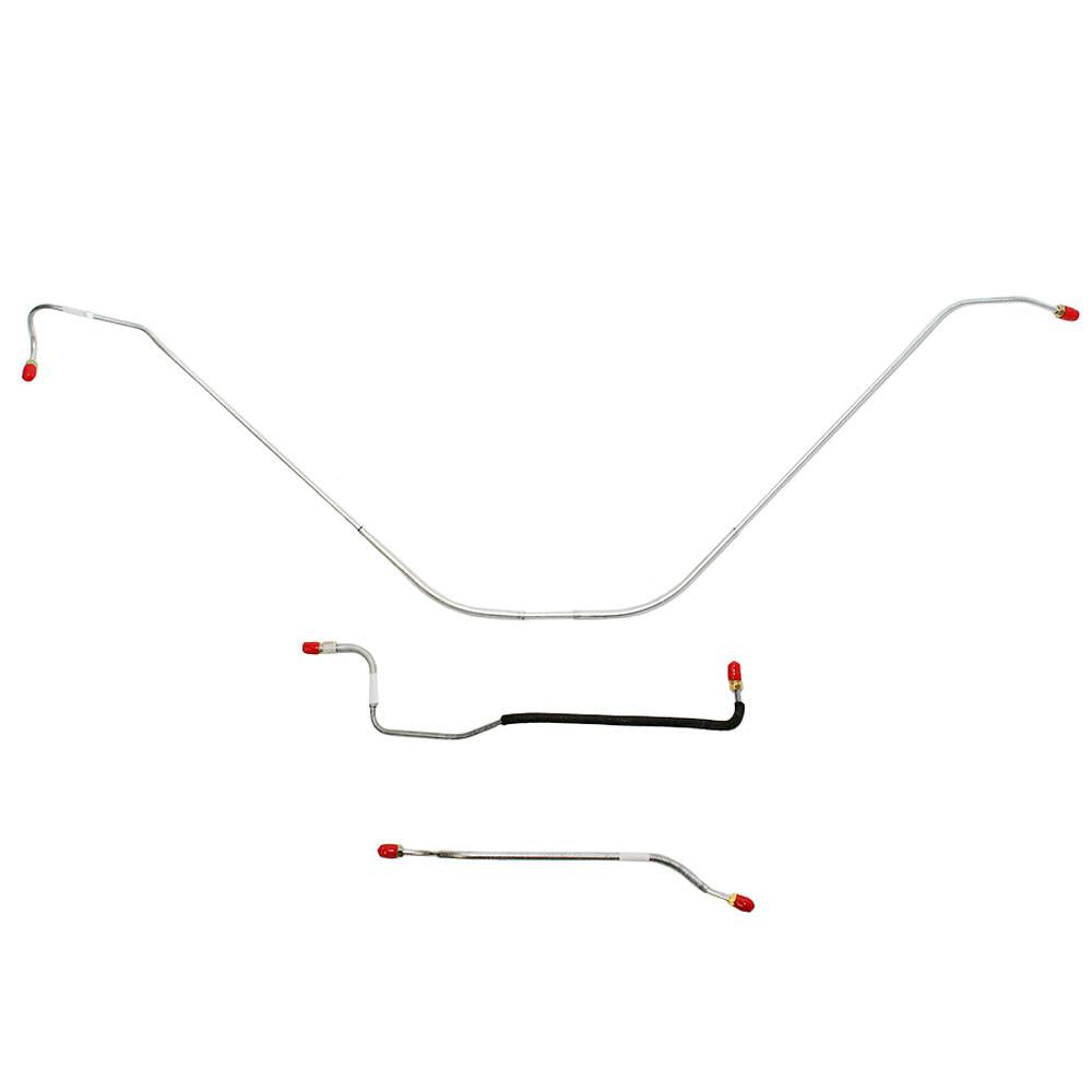 SKT5501SS- 55-57 Ford Thunderbird w/ Standard Brakes; Front 3pc Brake Line Set; Stainless - SSTubes