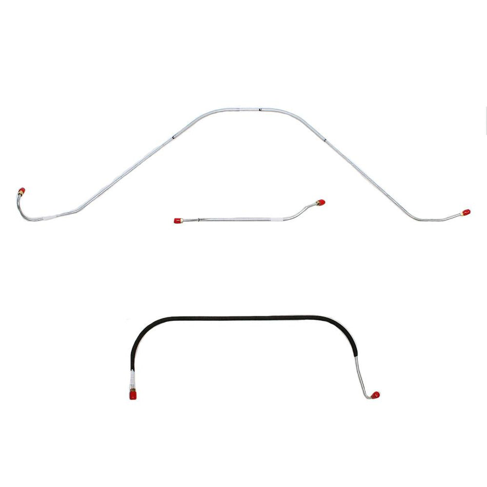 SKT5702SS- 57 Ford Thunderbird w/ Power Brakes; Front 3pc Brake Line Set; Stainless - SSTubes