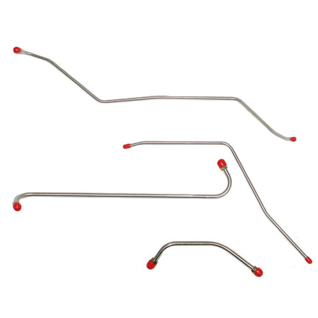 SPC5701SS- 57 Ford Thunderbird 4BBL w/o Super Charger, Fuel Pump to Carb & Wiper Vacuum Lines, 4 Line Set; Stainless - SSTubes