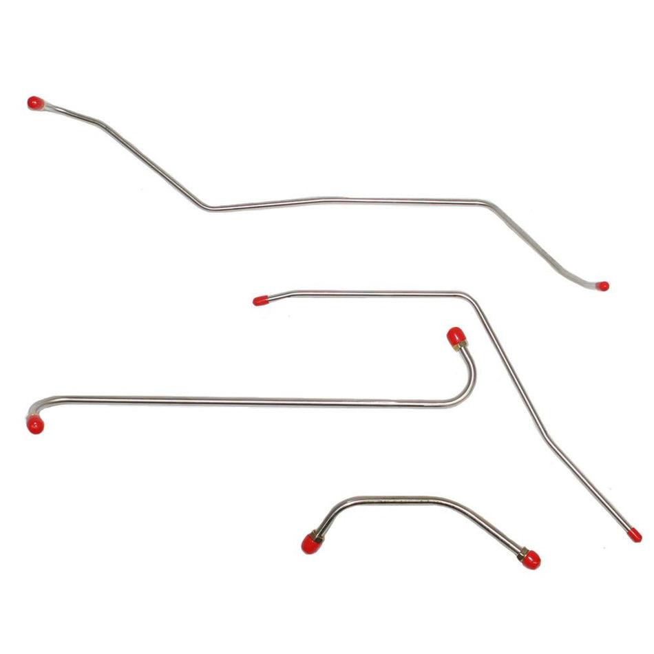 SPC5701SS- 57 Ford Thunderbird 4BBL w/o Super Charger, Fuel Pump to Carb & Wiper Vacuum Lines, 4 Line Set; Stainless - SSTubes