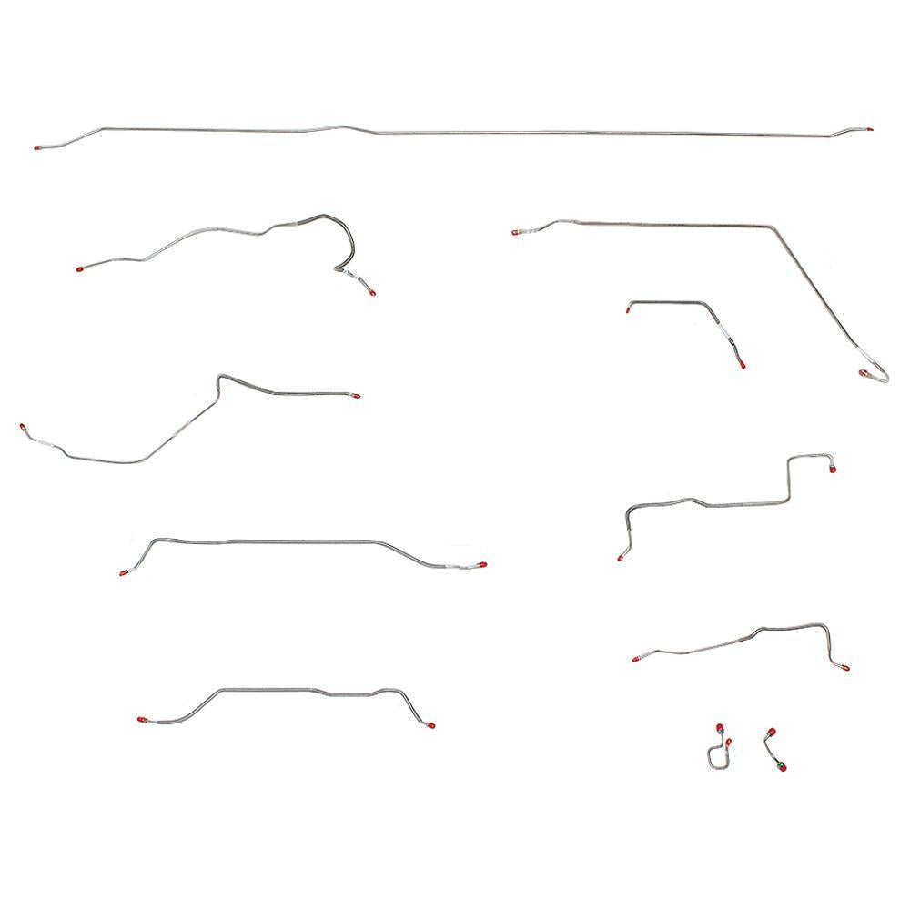 TCK6700SS- 67-69 GM Long bed, Power, Coil, Outboard; Complete Brake Line Kit; Stainless - SSTubes