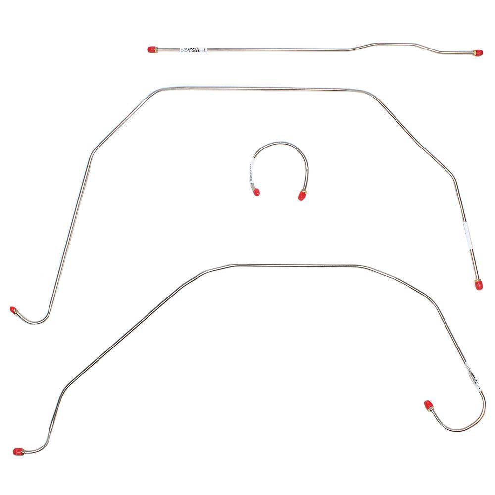 TKT4701SS- 47-50 Chevy/GMC Series I 1/2 Ton Truck, Front 4pc Brake Line Set; Stainless - SSTubes