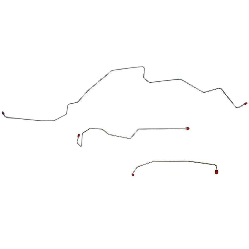 TKT9943SS- 99-01 Ford Super Duty/Excursion RWABS, Front Brake Line Kit; Stainless - SSTubes