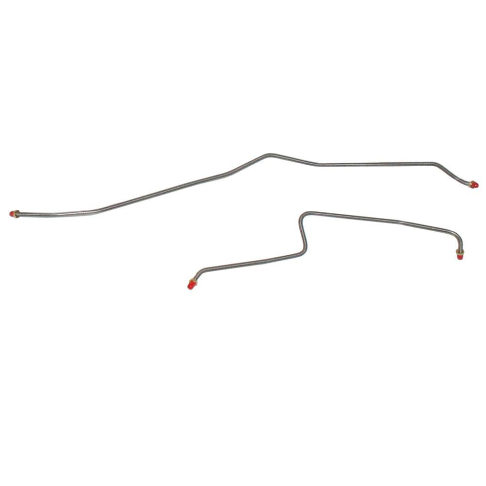 TRA0004OM- 01-07 GM 3500 Dually Rear Axle Brake Line Set; Steel - SSTubes