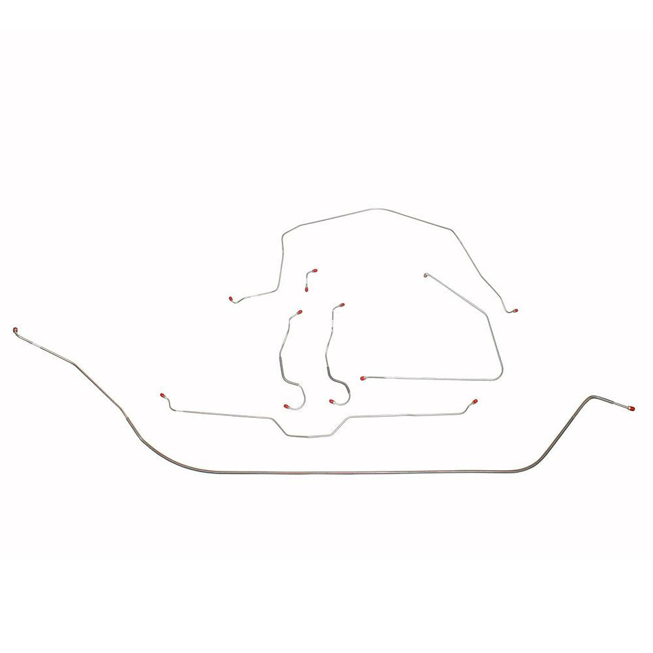 VCK6503OM- 65-66 Corvette with Power Brakes; 1/4" Intermediate Line; Complete Brake Line Kit; Steel - SSTubes