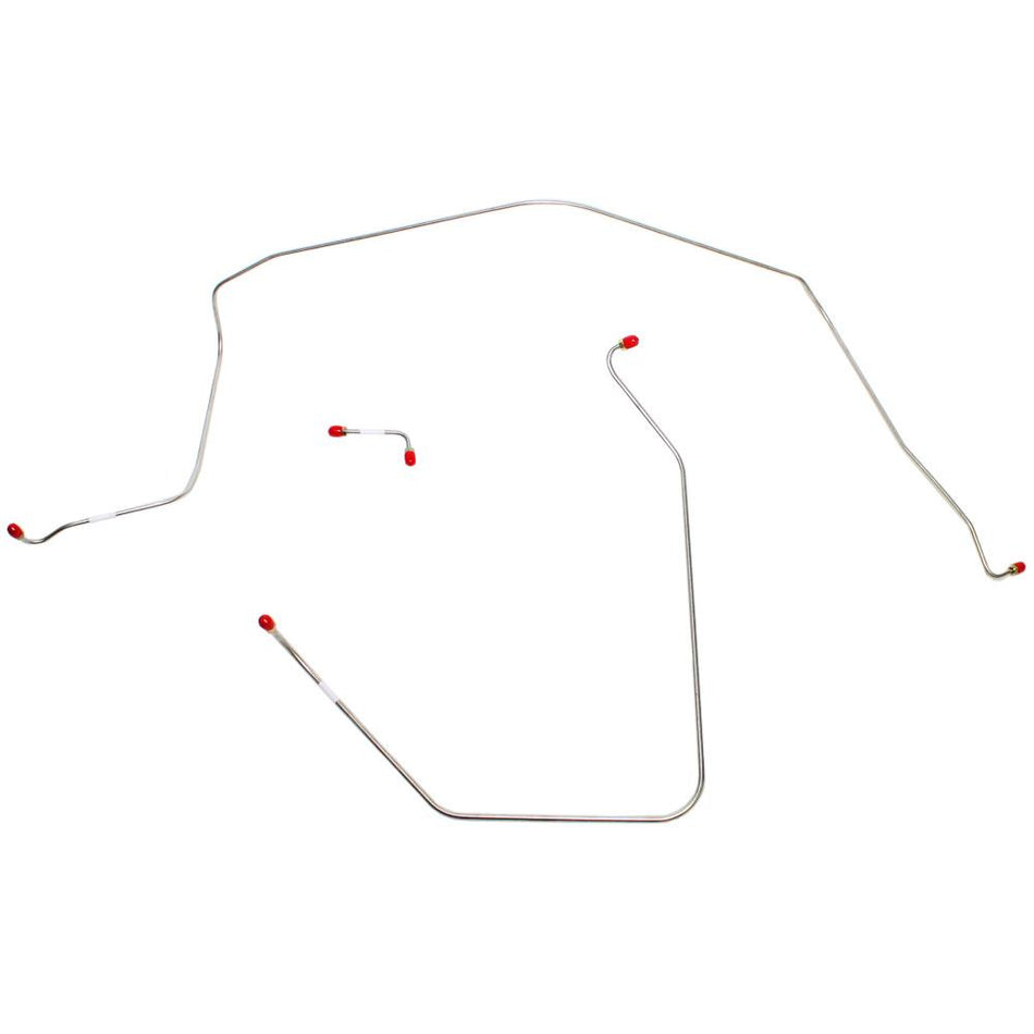 VKT6302SS- 63-64 Chevy Corvette, Power Brakes, Front 3pc Brake Line Set; Stainless - SSTubes